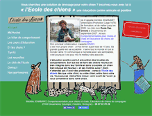 Tablet Screenshot of ecole-chien-chat.com